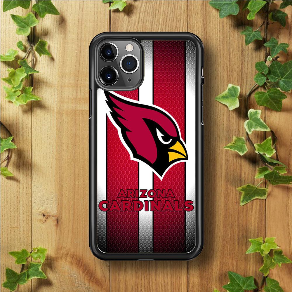NFL Arizona Cardinals 001 iPhone 11 Pro Max Case-Rubber / Black (2D Case)-Xtracase