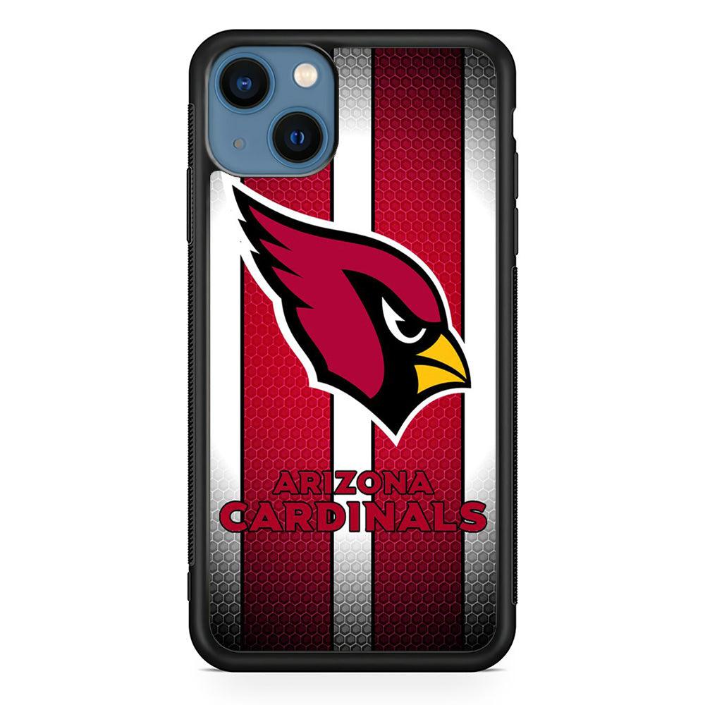NFL Arizona Cardinals 001 iPhone 13 Mini Case-Rubber / Black (2D Case)-Xtracase