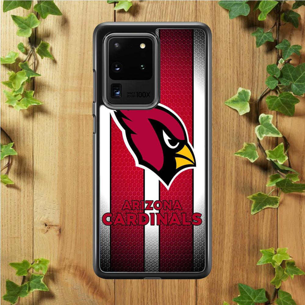 NFL Arizona Cardinals 001 Samsung Galaxy S20 Ultra Case-Rubber / White (2D Case)-Xtracase