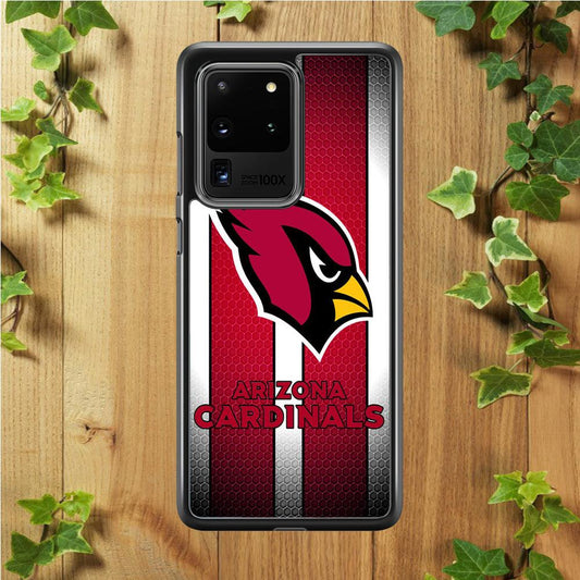 NFL Arizona Cardinals 001 Samsung Galaxy S20 Ultra Case-Rubber / White (2D Case)-Xtracase