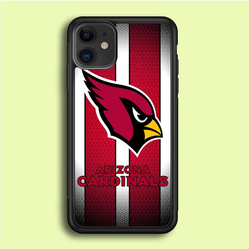 NFL Arizona Cardinals 001 iPhone 12 Mini Case-Rubber / Black (2D Case)-Xtracase