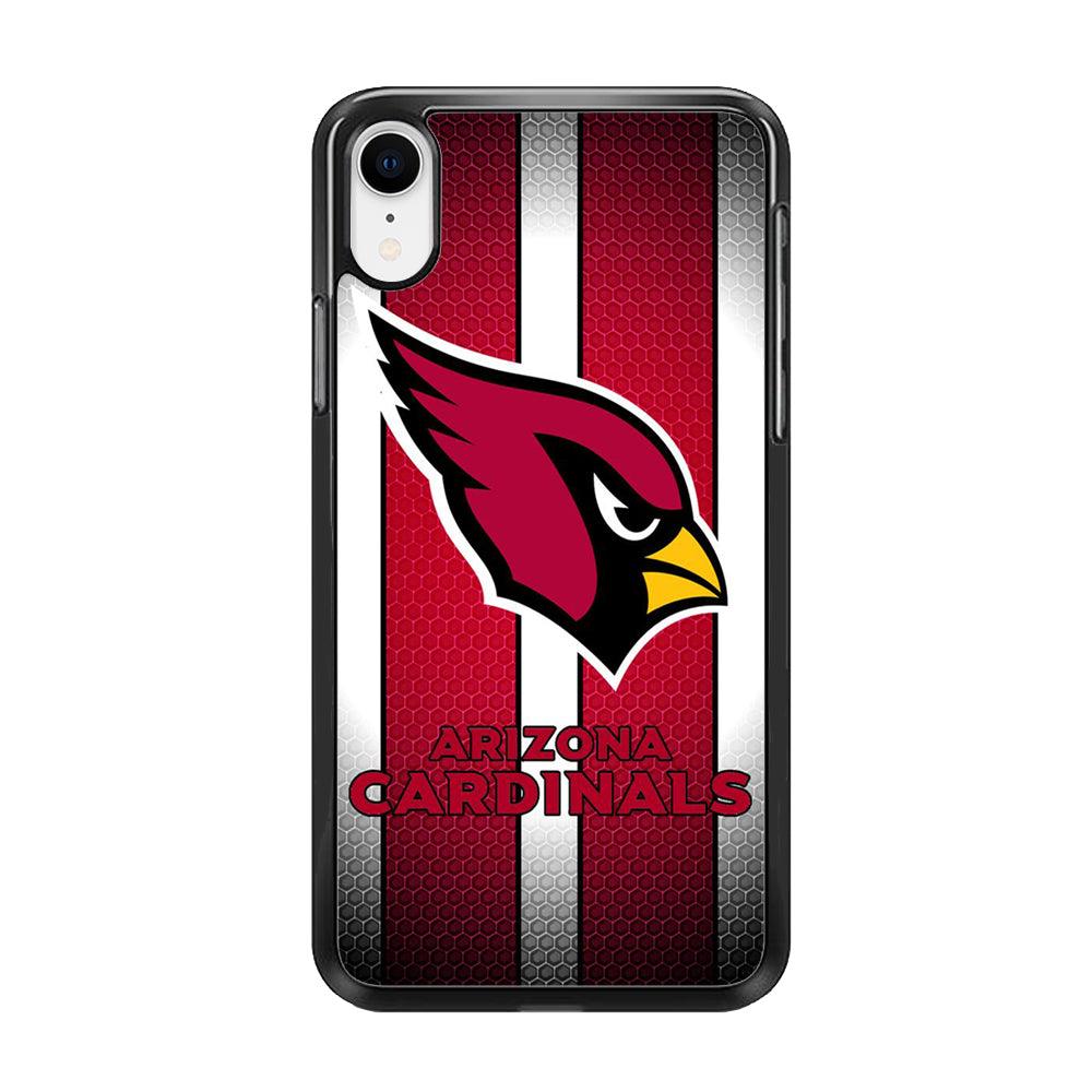 NFL Arizona Cardinals 001 iPhone XR Case-Rubber / Black (2D Case)-Xtracase