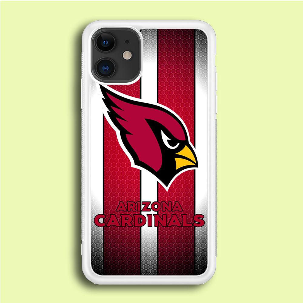 NFL Arizona Cardinals 001 iPhone 12 Mini Case-Rubber / White (2D Case)-Xtracase