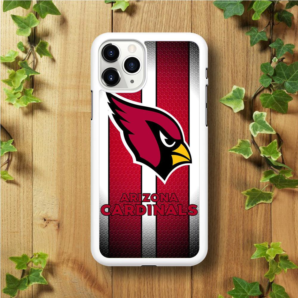 NFL Arizona Cardinals 001 iPhone 11 Pro Case-Rubber / White (2D Case)-Xtracase