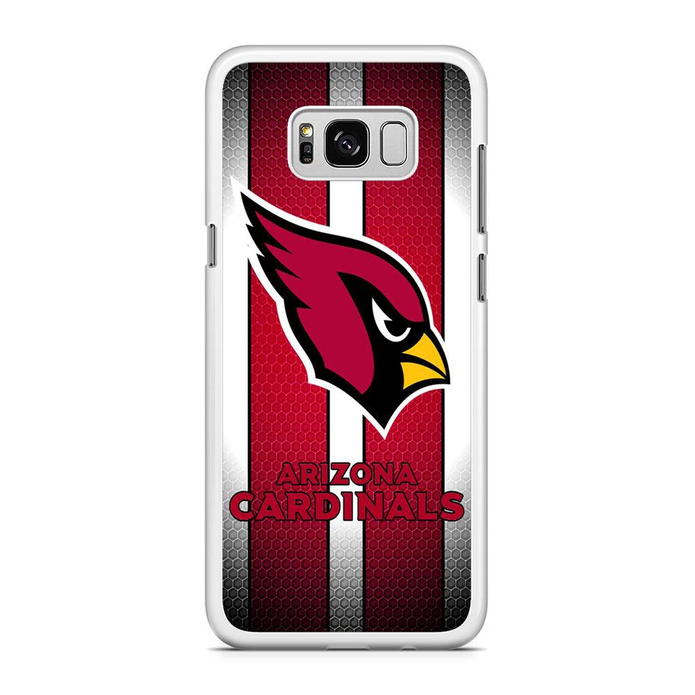 NFL Arizona Cardinals 001 Samsung Galaxy S8 Plus Case-Rubber / White (2D Case)-Xtracase
