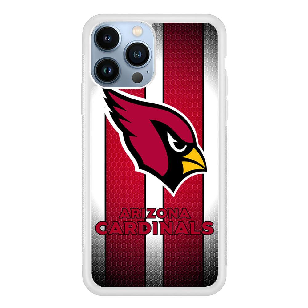 NFL Arizona Cardinals 001 iPhone 13 Pro Case-Rubber / White (2D Case)-Xtracase