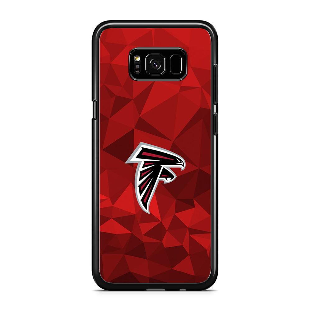 NFL Atlanta Falcons 001 Samsung Galaxy S8 Case-Rubber / Black (2D Case)-Xtracase