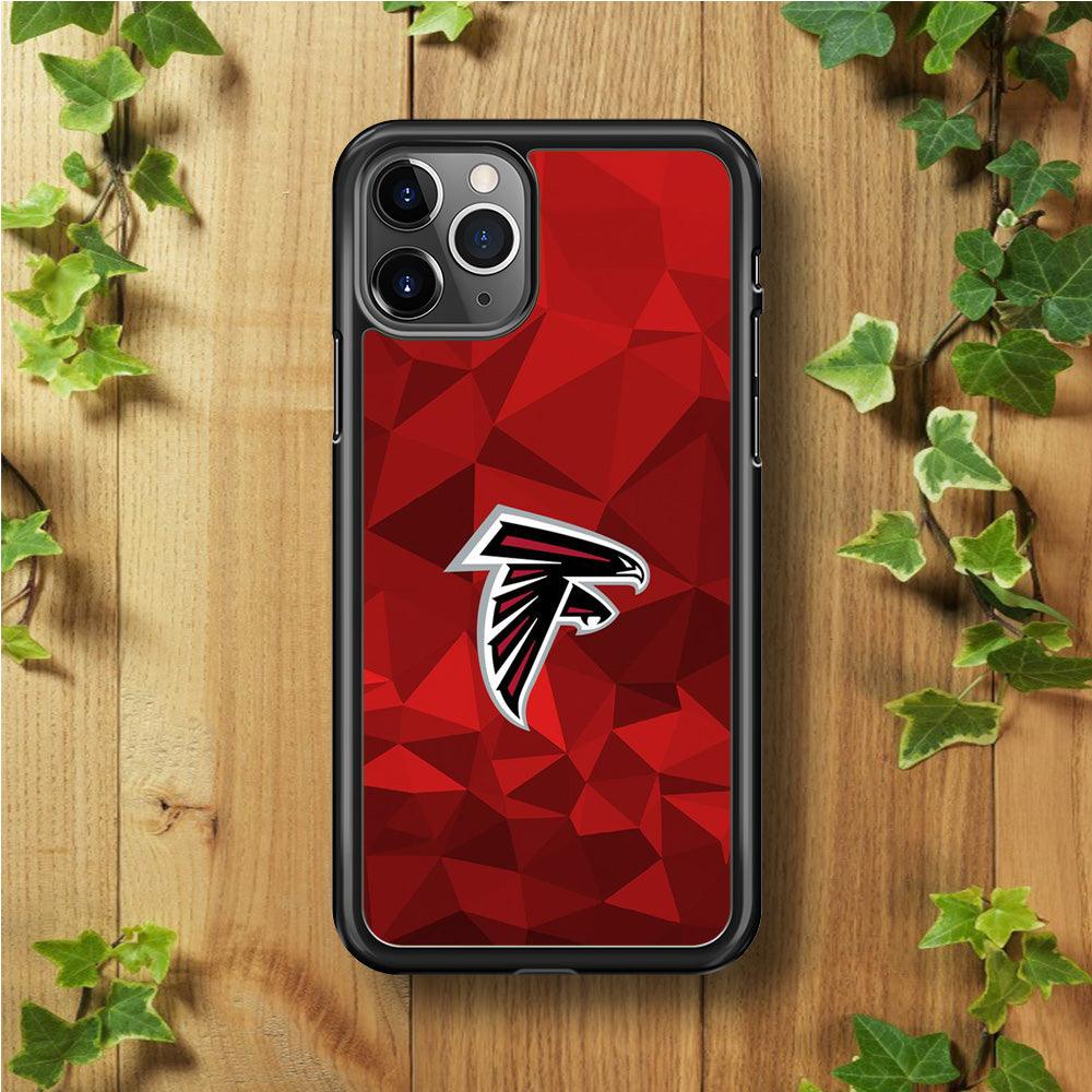 NFL Atlanta Falcons 001 iPhone 11 Pro Max Case-Rubber / Black (2D Case)-Xtracase