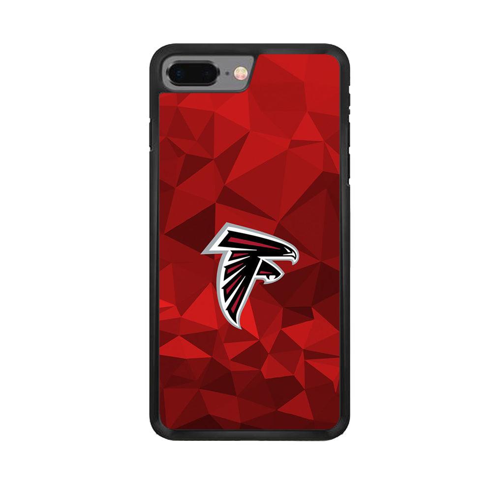 NFL Atlanta Falcons 001 iPhone 8 Plus Case-Rubber / Black (2D Case)-Xtracase