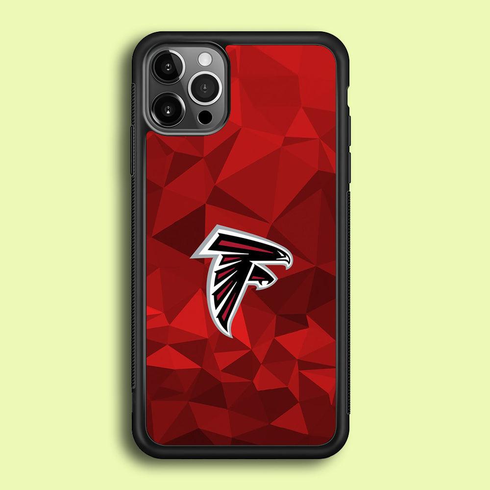 NFL Atlanta Falcons 001 iPhone 12 Pro Case-Rubber / Black (2D Case)-Xtracase