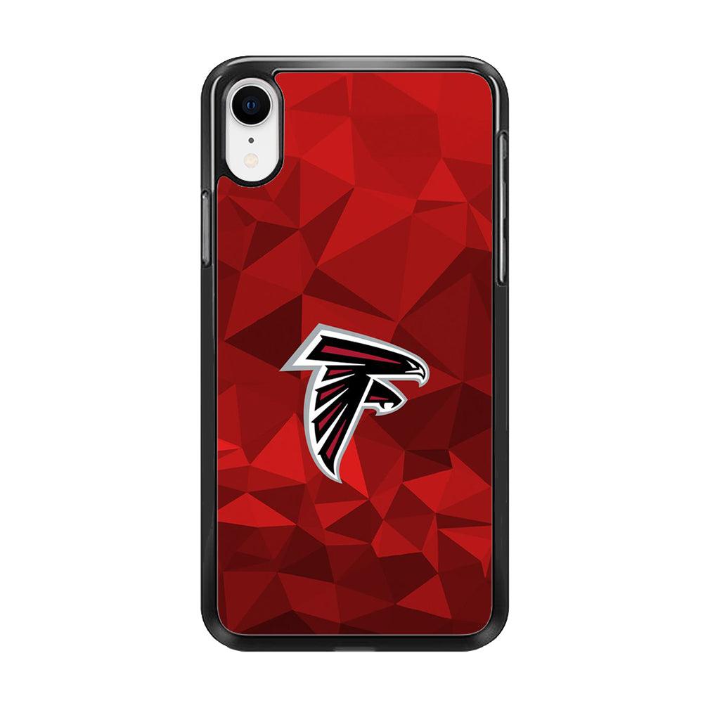 NFL Atlanta Falcons 001 iPhone XR Case-Rubber / Black (2D Case)-Xtracase