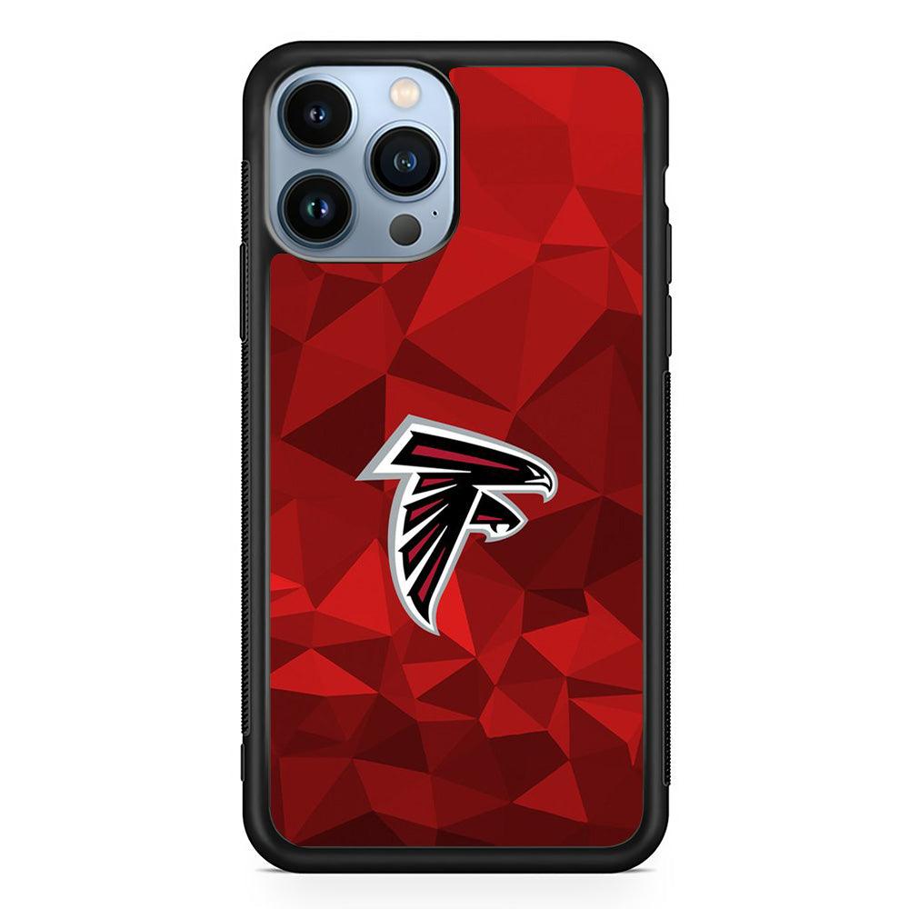 NFL Atlanta Falcons 001 iPhone 13 Pro Max Case-Rubber / Black (2D Case)-Xtracase
