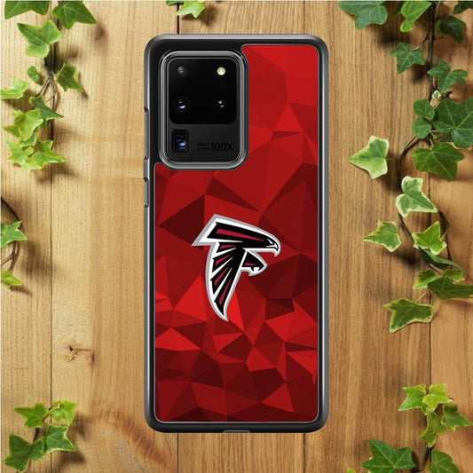 NFL Atlanta Falcons 001 Samsung Galaxy S20 Ultra Case-Rubber / White (2D Case)-Xtracase