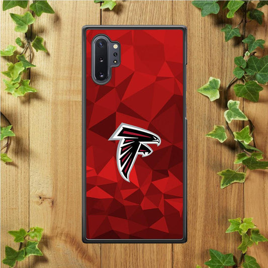 NFL Atlanta Falcons 001 Samsung Galaxy Note 10 Plus Case-Rubber / Black (2D Case)-Xtracase