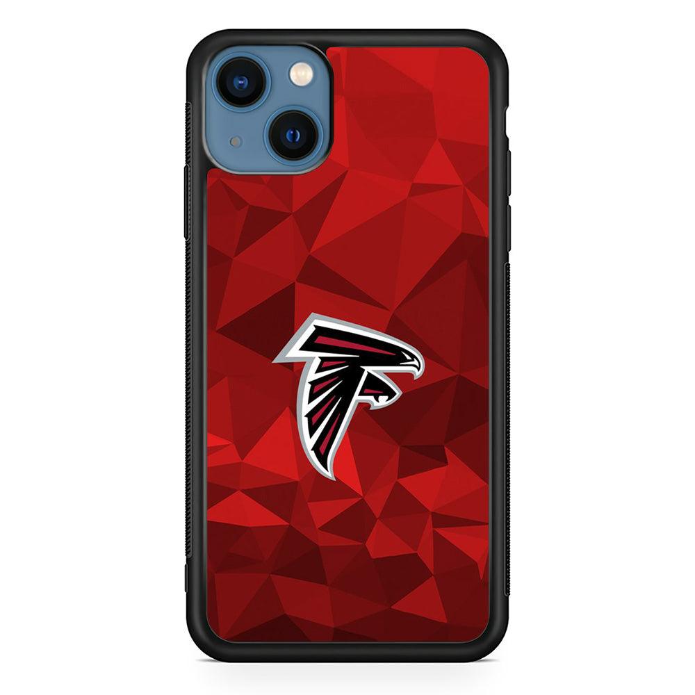 NFL Atlanta Falcons 001 iPhone 13 Case-Rubber / Black (2D Case)-Xtracase