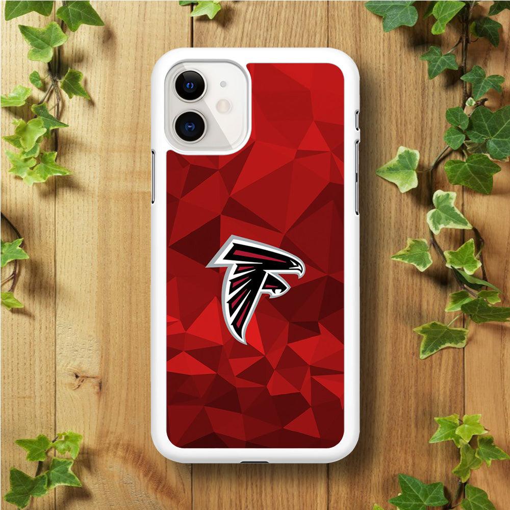 NFL Atlanta Falcons 001 iPhone 11 Case-Rubber / White (2D Case)-Xtracase