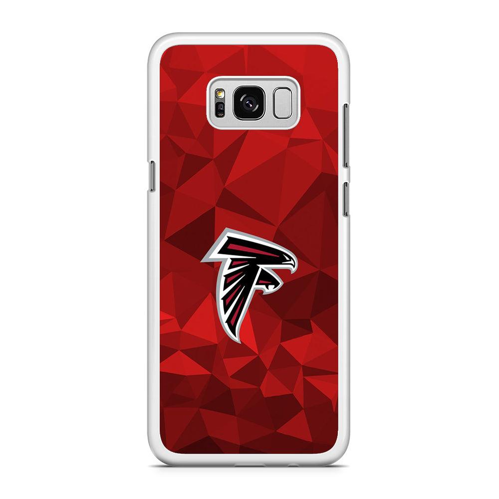 NFL Atlanta Falcons 001 Samsung Galaxy S8 Case-Rubber / White (2D Case)-Xtracase