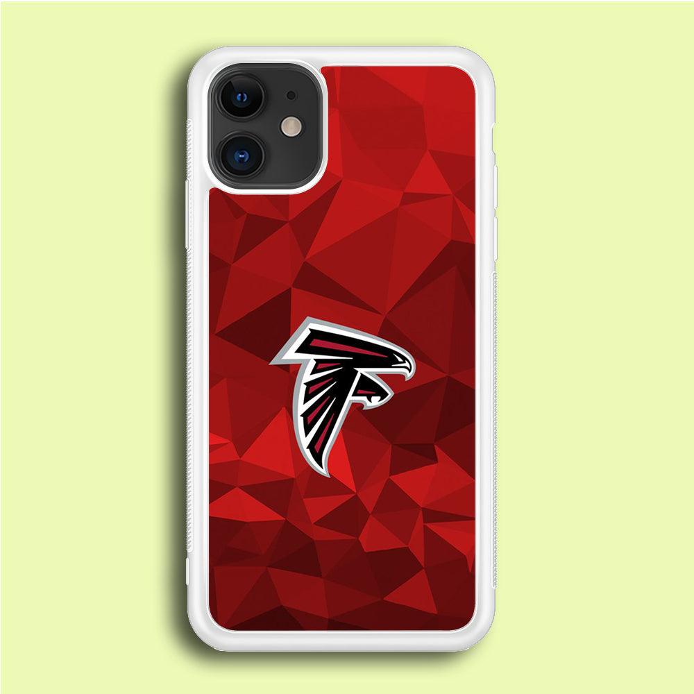 NFL Atlanta Falcons 001 iPhone 12 Case-Rubber / White (2D Case)-Xtracase