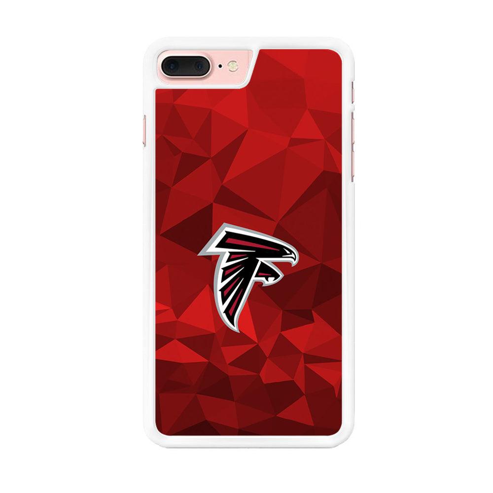 NFL Atlanta Falcons 001 iPhone 8 Plus Case-Rubber / White (2D Case)-Xtracase