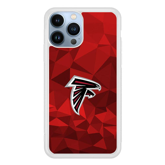NFL Atlanta Falcons 001 iPhone 13 Pro Max Case-Rubber / White (2D Case)-Xtracase