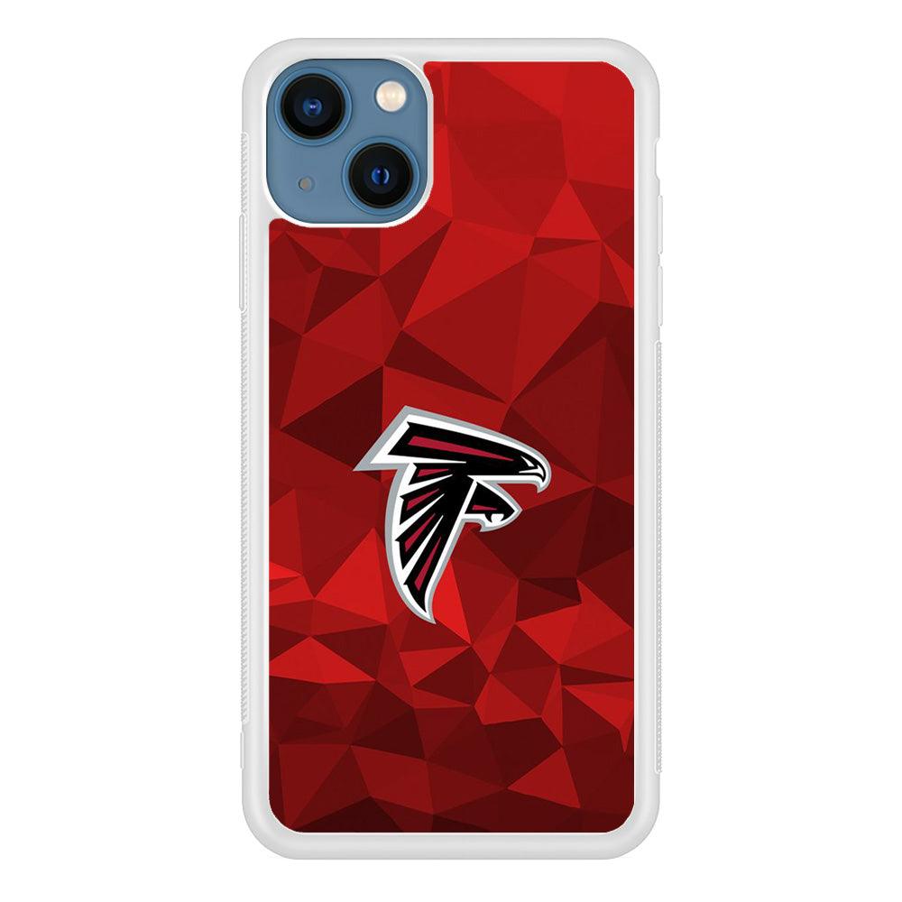 NFL Atlanta Falcons 001 iPhone 13 Case-Rubber / White (2D Case)-Xtracase