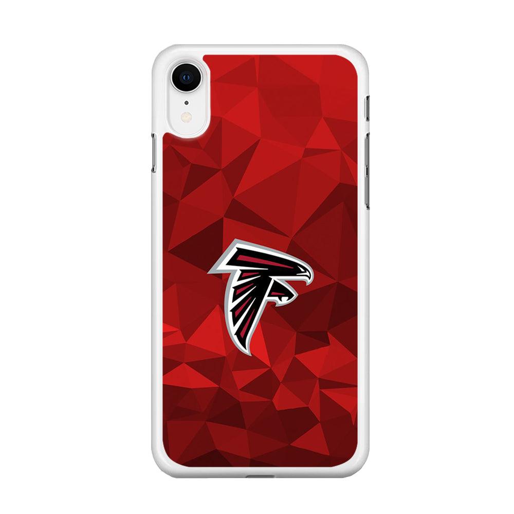 NFL Atlanta Falcons 001 iPhone XR Case-Rubber / White (2D Case)-Xtracase