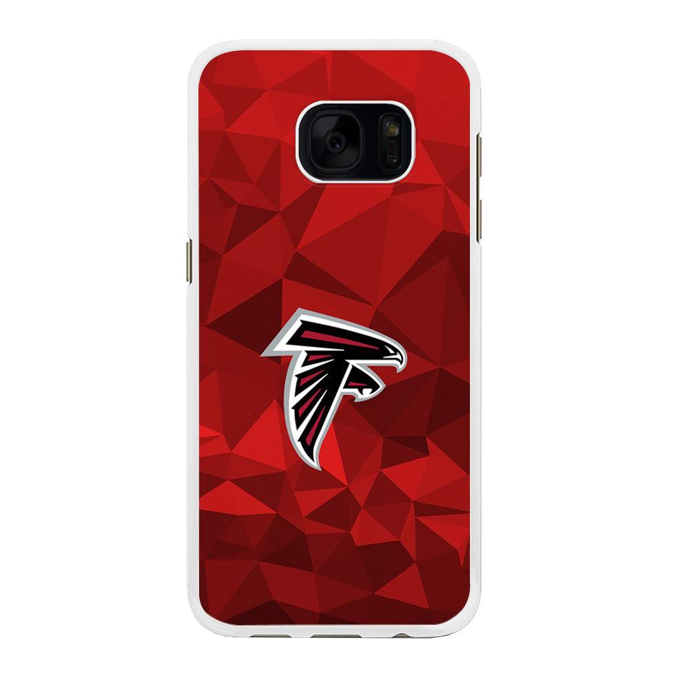 NFL Atlanta Falcons 001 Samsung Galaxy S7 Edge Case-Rubber / White (2D Case)-Xtracase