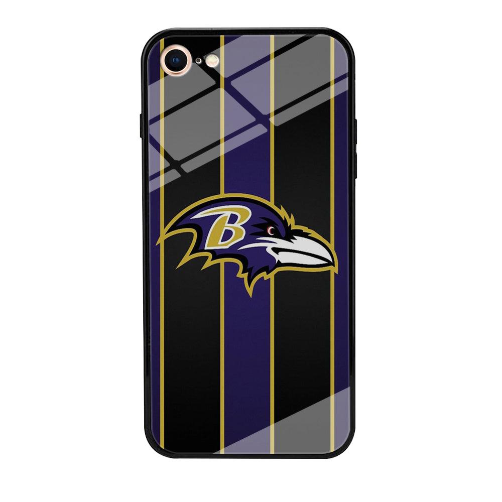 NFL Baltimore Ravens 001 iPhone 8 Case-Tempered Glass Case-Xtracase