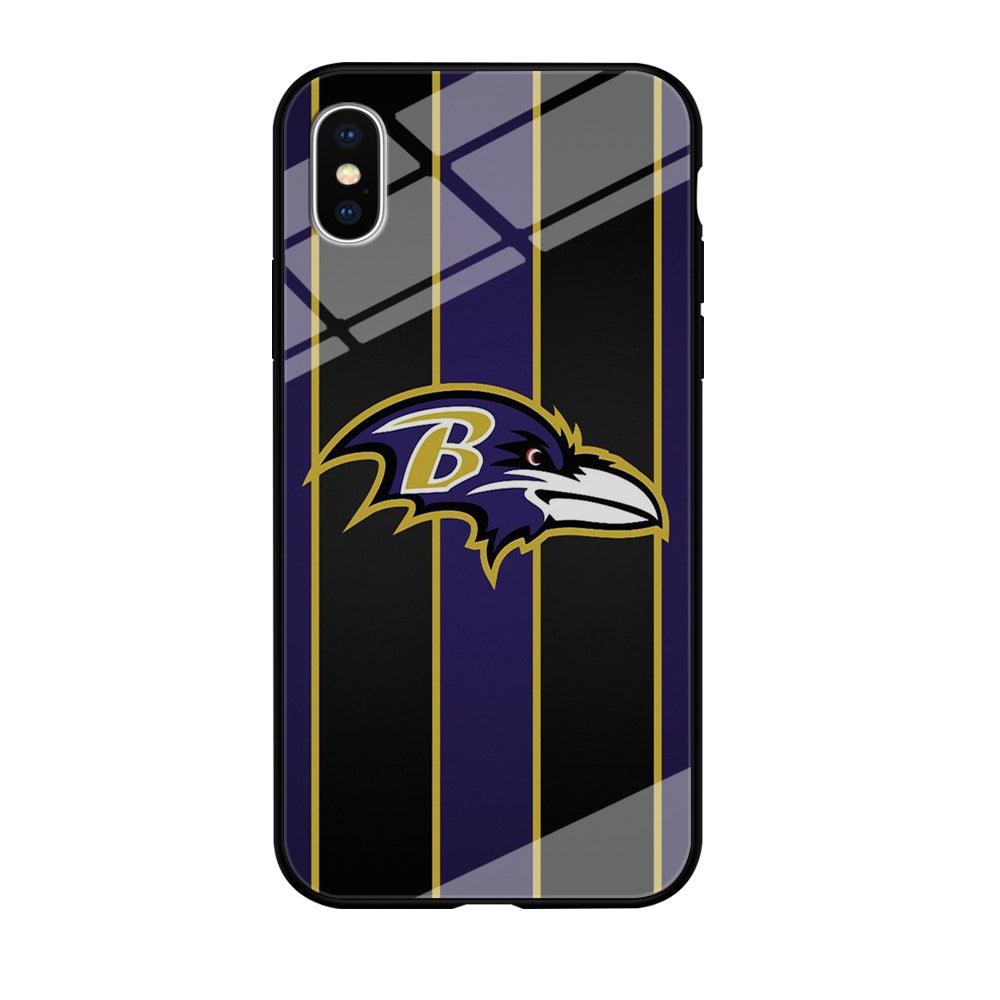 NFL Baltimore Ravens 001 iPhone X Case-Tempered Glass Case-Xtracase