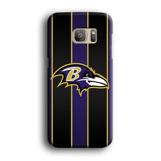 NFL Baltimore Ravens 001 Samsung Galaxy S7 Edge Case-Plastic / Full Wrap (3D Case)-Xtracase