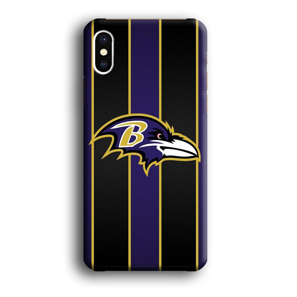 NFL Baltimore Ravens 001 iPhone X Case-Plastic / Full Wrap (3D Case)-Xtracase