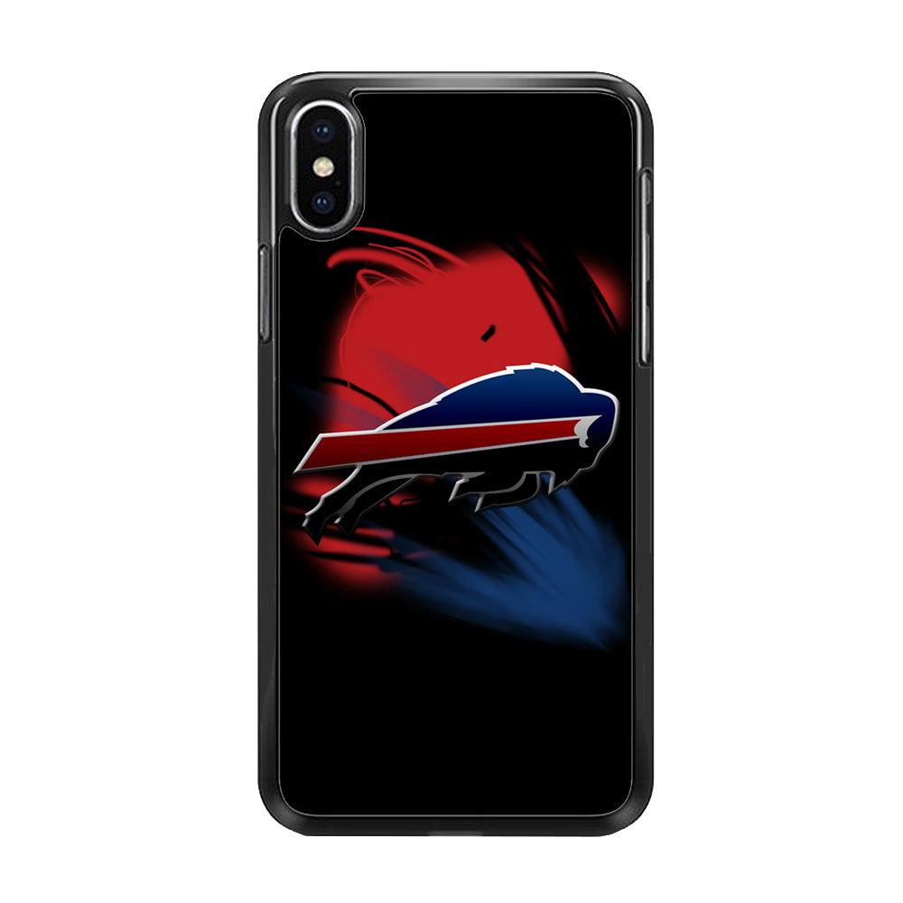 NFL Buffalo Bills 001 iPhone X Case-Rubber / Black (2D Case)-Xtracase