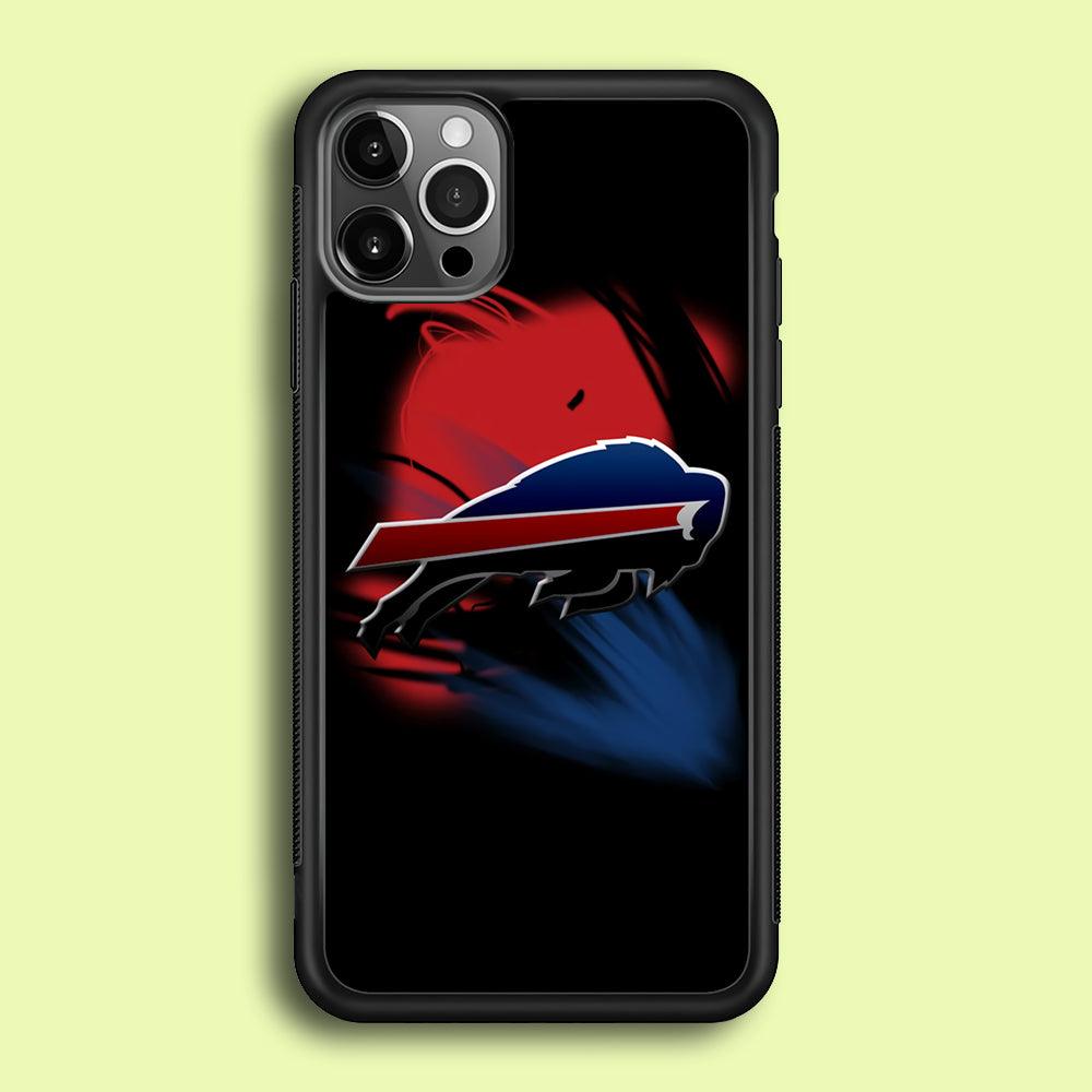 NFL Buffalo Bills 001 iPhone 12 Pro Case-Rubber / Black (2D Case)-Xtracase