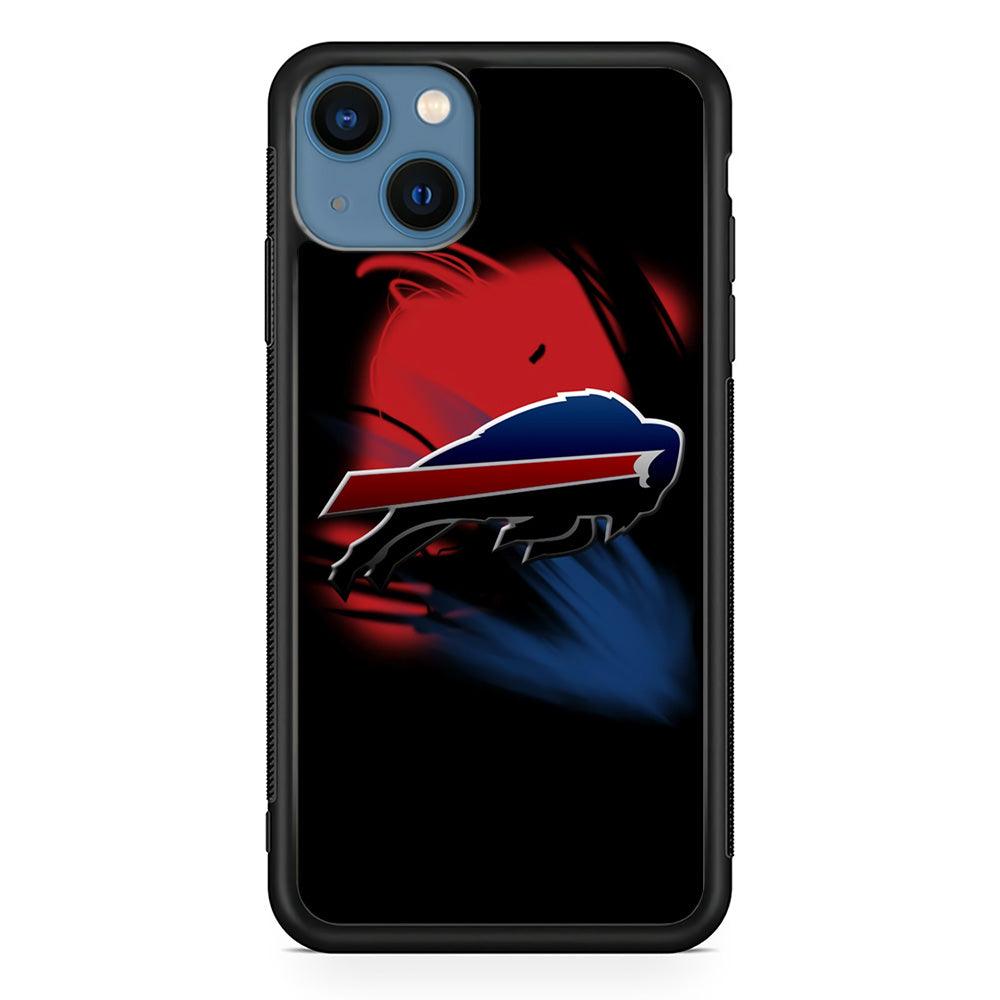 NFL Buffalo Bills 001 iPhone 13 Case-Rubber / Black (2D Case)-Xtracase