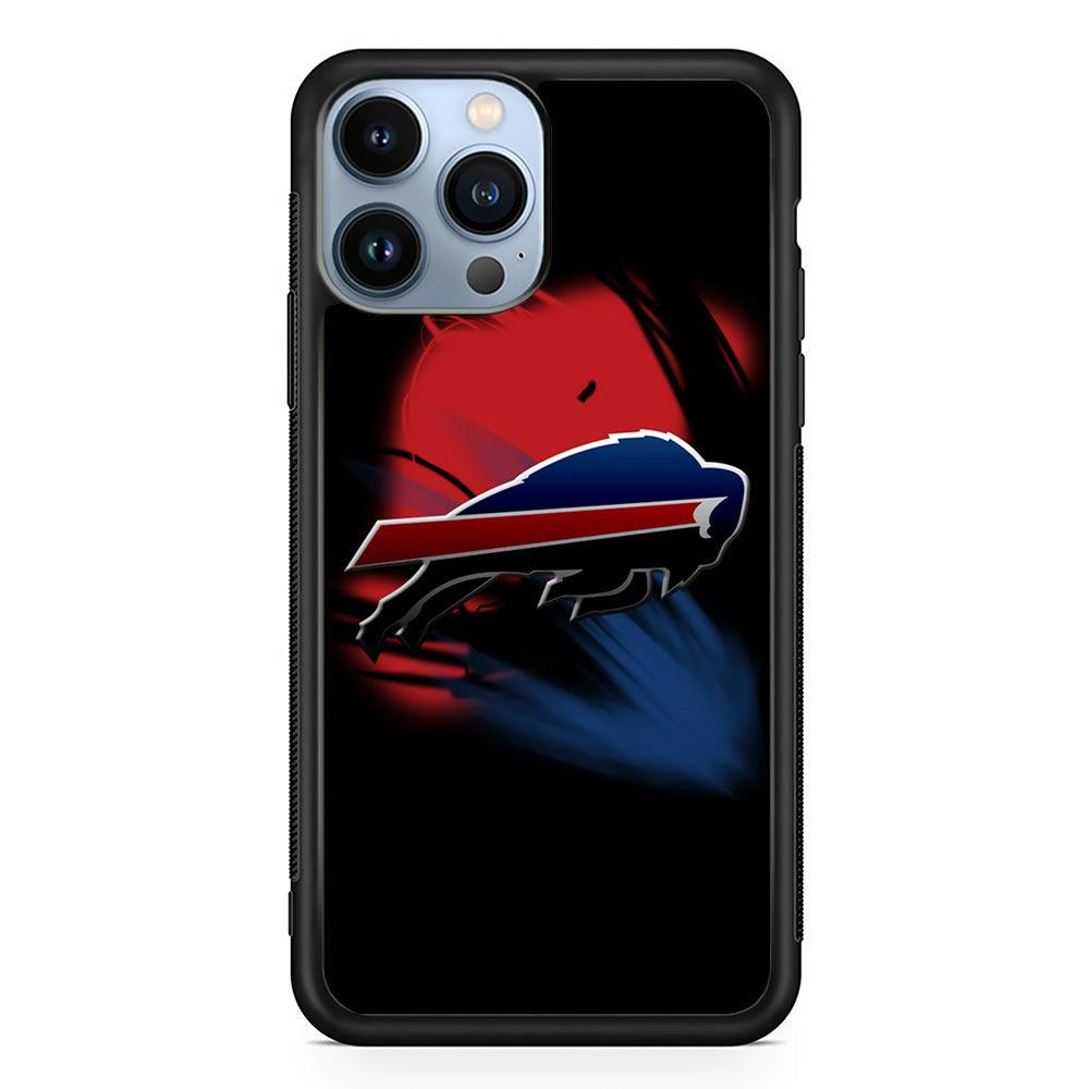 NFL Buffalo Bills 001 iPhone 13 Pro Case-Rubber / Black (2D Case)-Xtracase