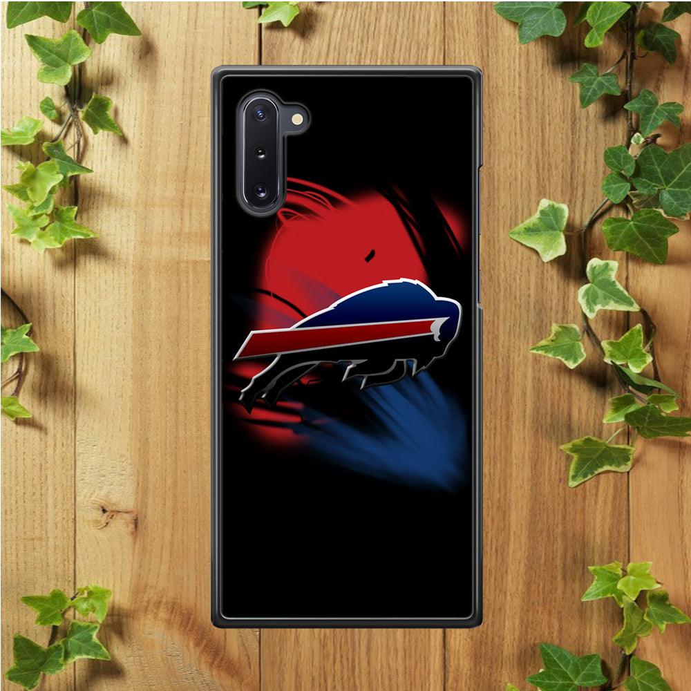 NFL Buffalo Bills 001 Samsung Galaxy Note 10 Case-Rubber / Black (2D Case)-Xtracase
