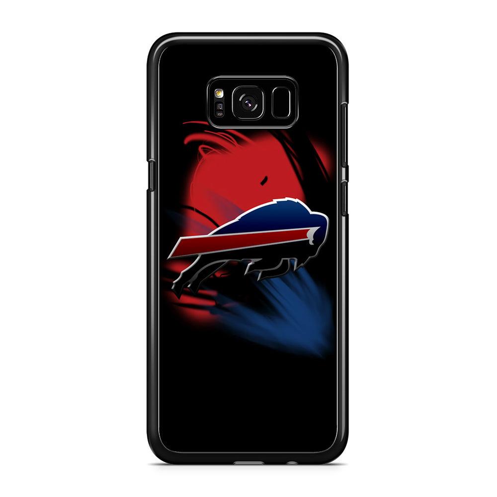NFL Buffalo Bills 001 Samsung Galaxy S8 Plus Case-Rubber / Black (2D Case)-Xtracase