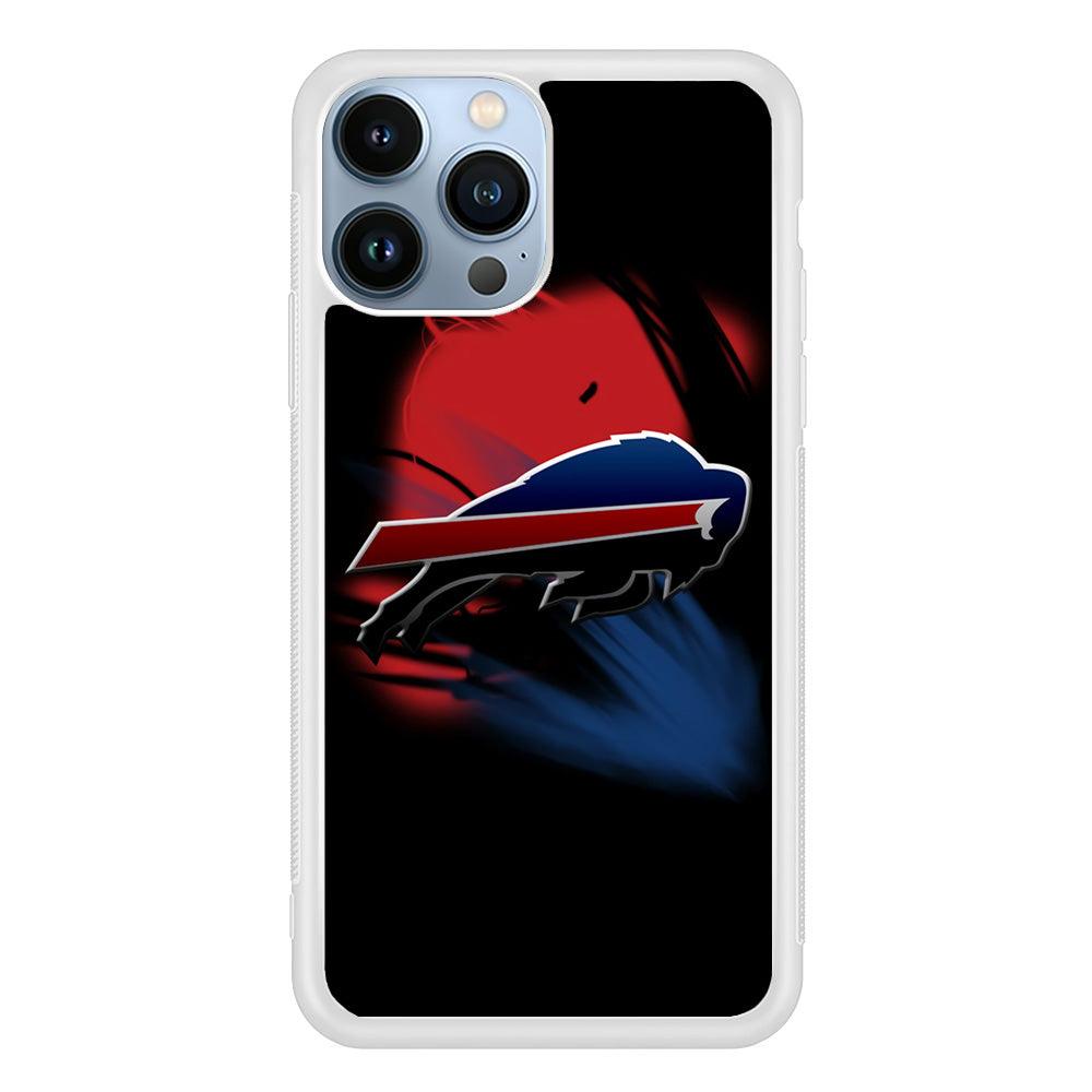 NFL Buffalo Bills 001 iPhone 13 Pro Case-Rubber / White (2D Case)-Xtracase