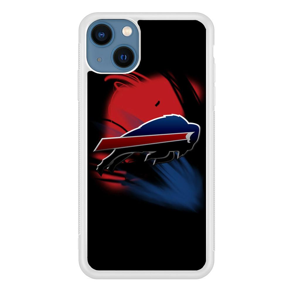NFL Buffalo Bills 001 iPhone 13 Case-Rubber / White (2D Case)-Xtracase