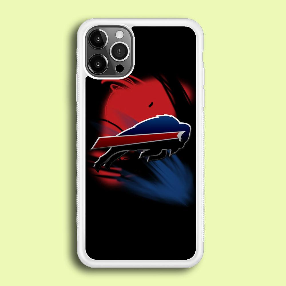 NFL Buffalo Bills 001 iPhone 12 Pro Case-Rubber / White (2D Case)-Xtracase