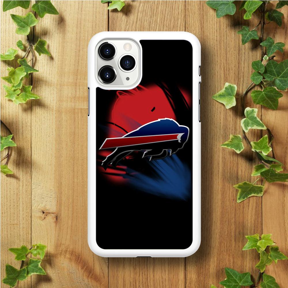 NFL Buffalo Bills 001 iPhone 11 Pro Max Case-Rubber / White (2D Case)-Xtracase