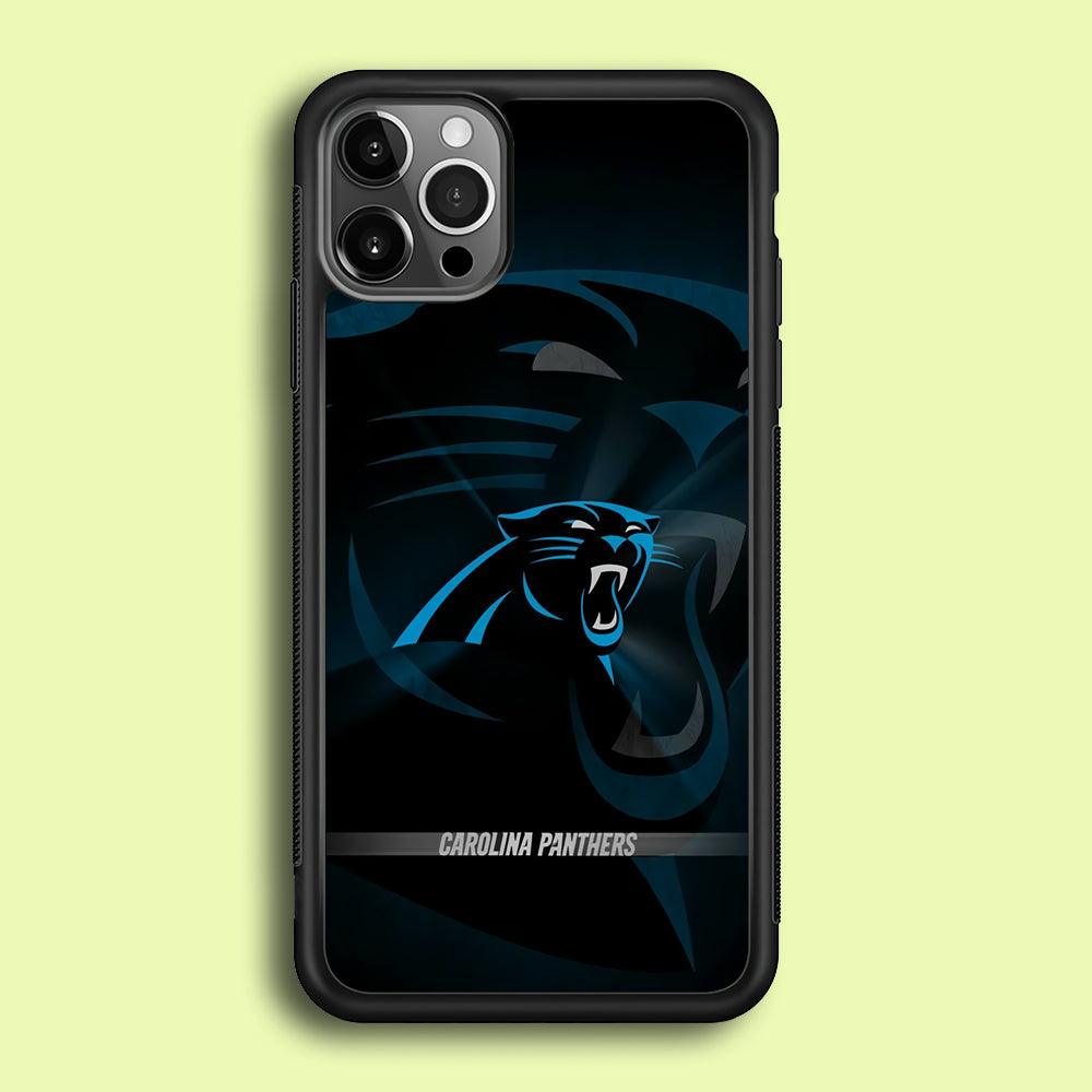 NFL Carolina Panthers 001 iPhone 12 Pro Case-Rubber / Black (2D Case)-Xtracase