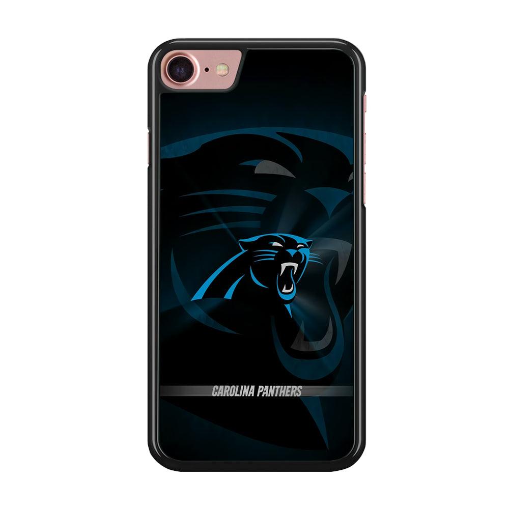 NFL Carolina Panthers 001 iPhone 8 Case-Rubber / Black (2D Case)-Xtracase