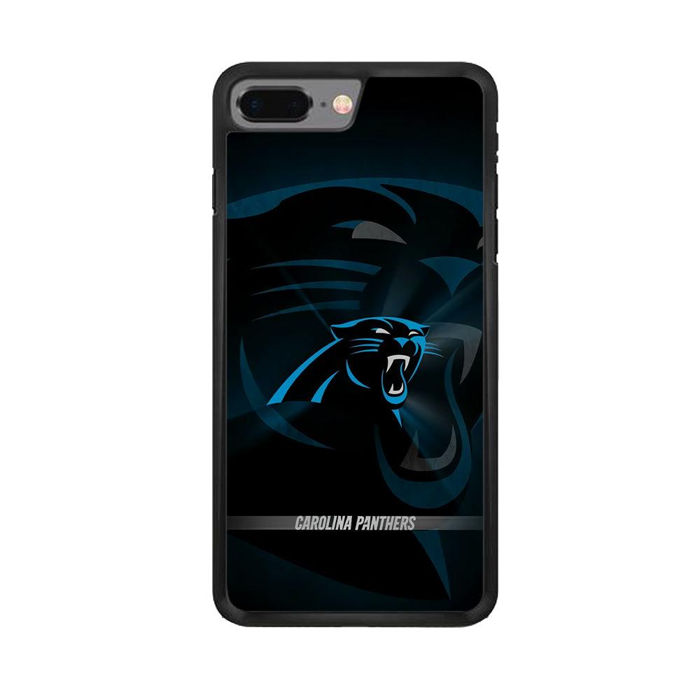 NFL Carolina Panthers 001 iPhone 8 Plus Case-Rubber / Black (2D Case)-Xtracase