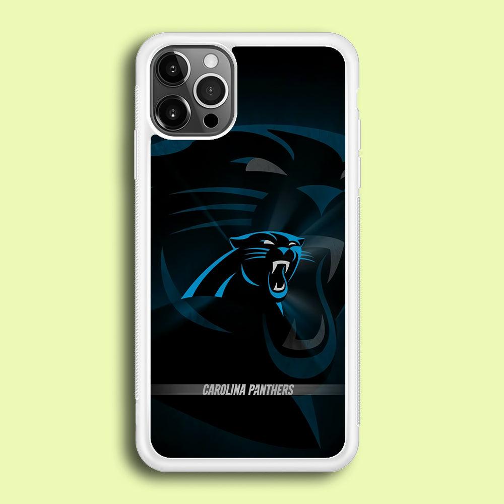 NFL Carolina Panthers 001 iPhone 12 Pro Case-Rubber / White (2D Case)-Xtracase