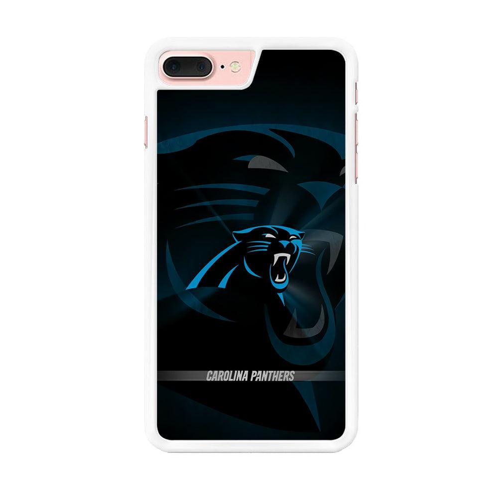 NFL Carolina Panthers 001 iPhone 8 Plus Case-Rubber / White (2D Case)-Xtracase