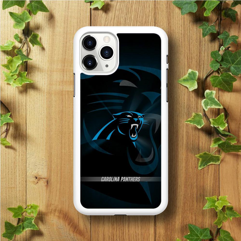 NFL Carolina Panthers 001 iPhone 11 Pro Max Case-Rubber / White (2D Case)-Xtracase
