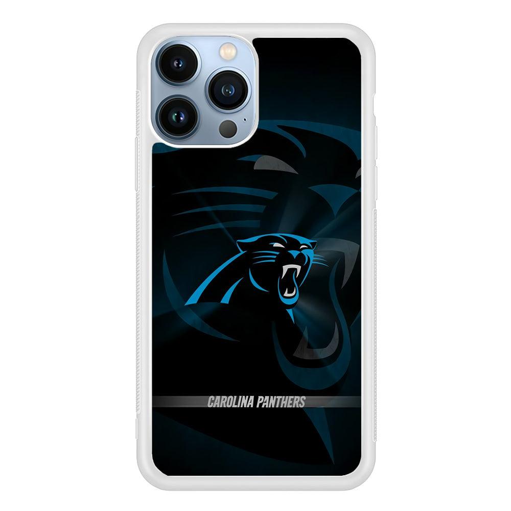 NFL Carolina Panthers 001 iPhone 13 Pro Case-Rubber / White (2D Case)-Xtracase