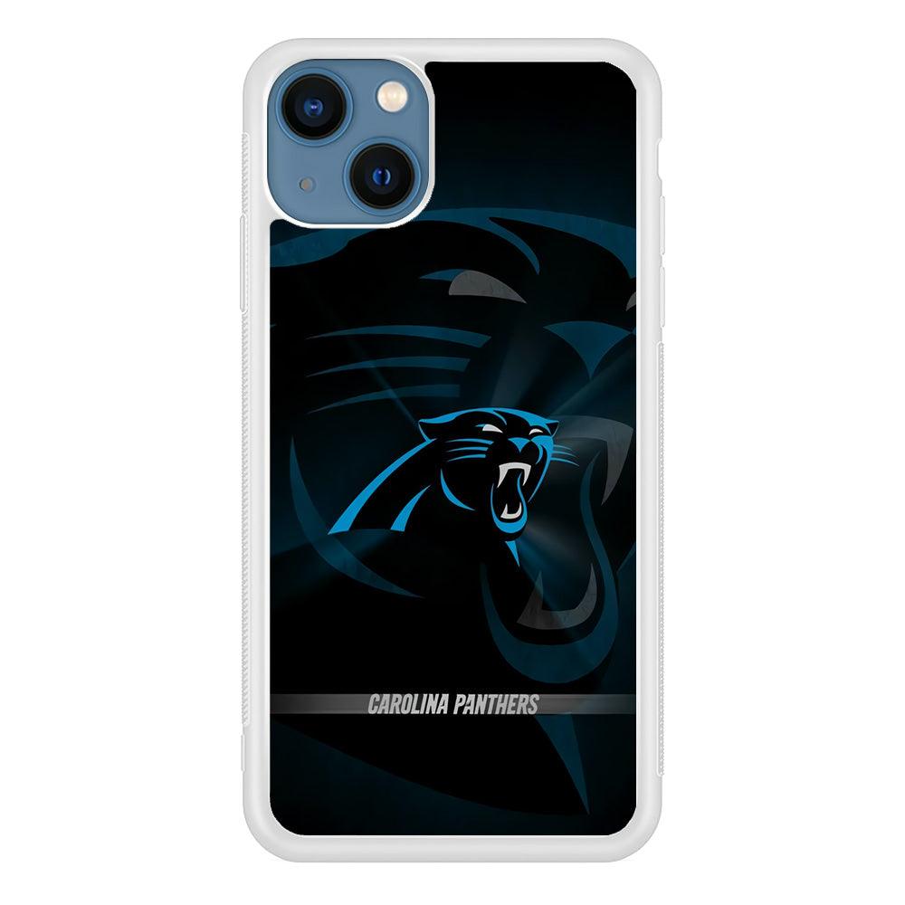 NFL Carolina Panthers 001 iPhone 13 Case-Rubber / White (2D Case)-Xtracase