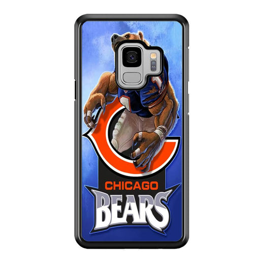 NFL Chicago Bears 001 Samsung Galaxy S9 Case-Plastic / Full Wrap (3D Case)-Xtracase